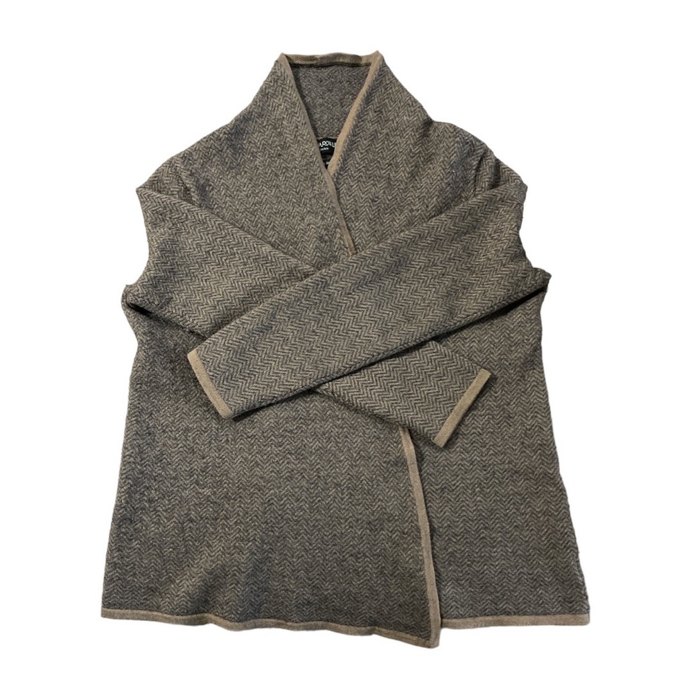 Cynthia Rowley Merino Wool Blend Shawl Wrap Sweater - Picture 10 of 12